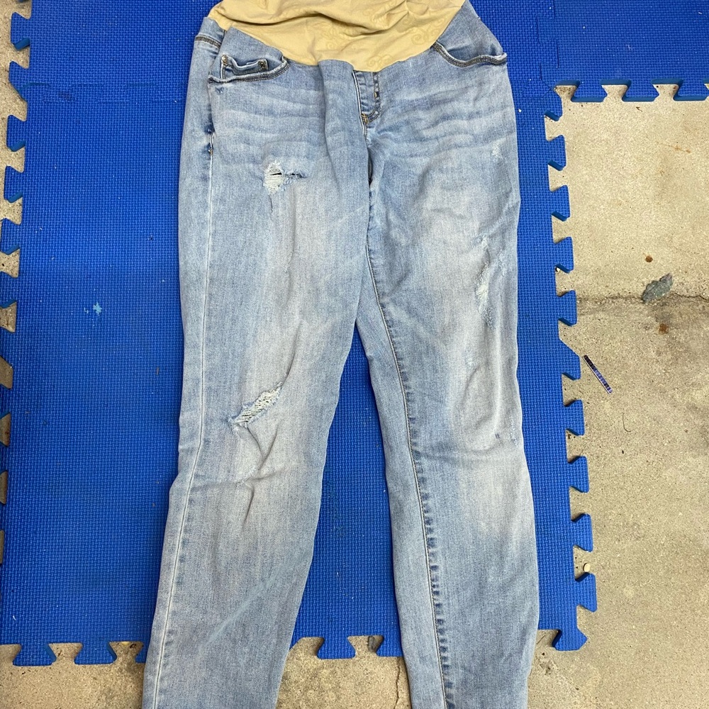 Jessica Simpson Blue Maternity Jeans Casual Comfort